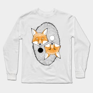 Yin yang foxes Long Sleeve T-Shirt